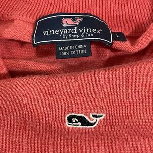 Vineyard Vines Men's Size Large 1/4 Zip Long‎ Sleeve Pullover Cotton